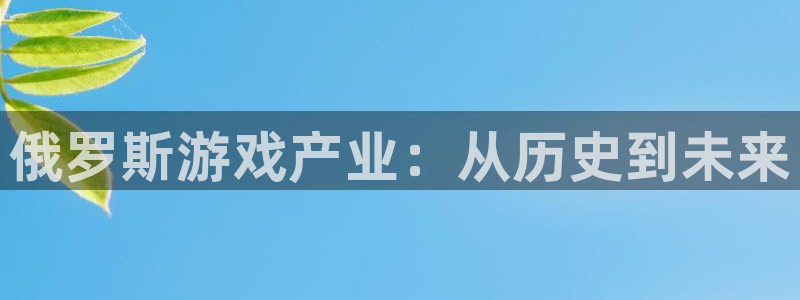 db电竞官网代理开号：俄罗斯游戏产业：从历史到未来